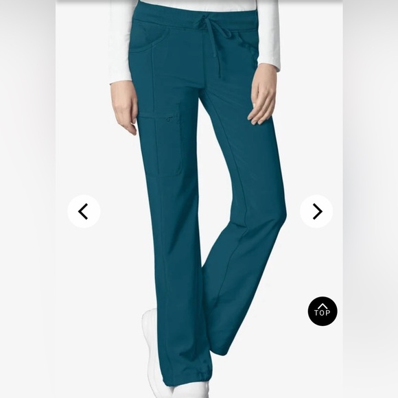 Cherokee Infinity Women's Caribbean Blue Scrub Pants XL Tall - Picture 1 of 9